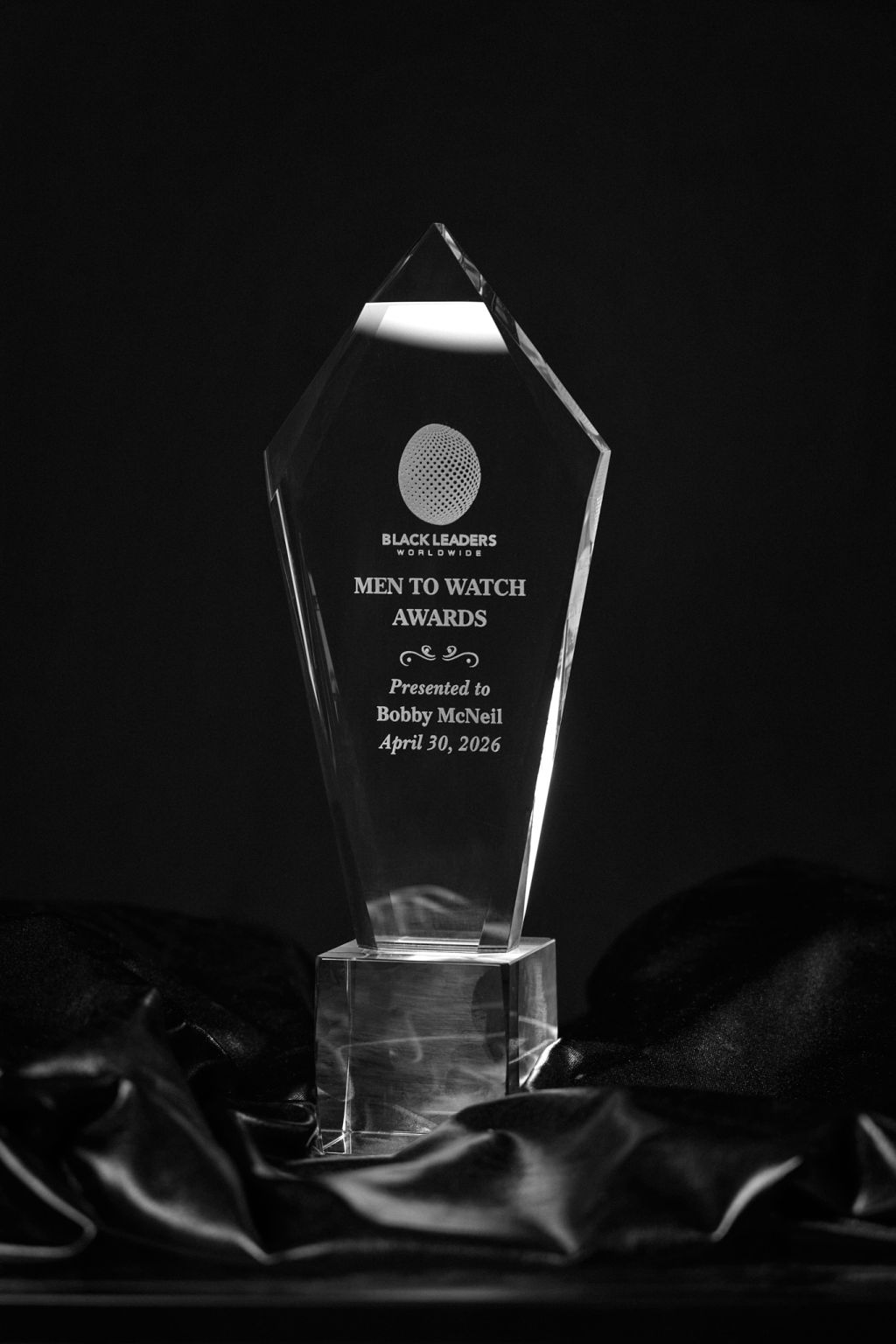 Black Leaders Worldwide Men to Watch award presented to Bobby McNeil